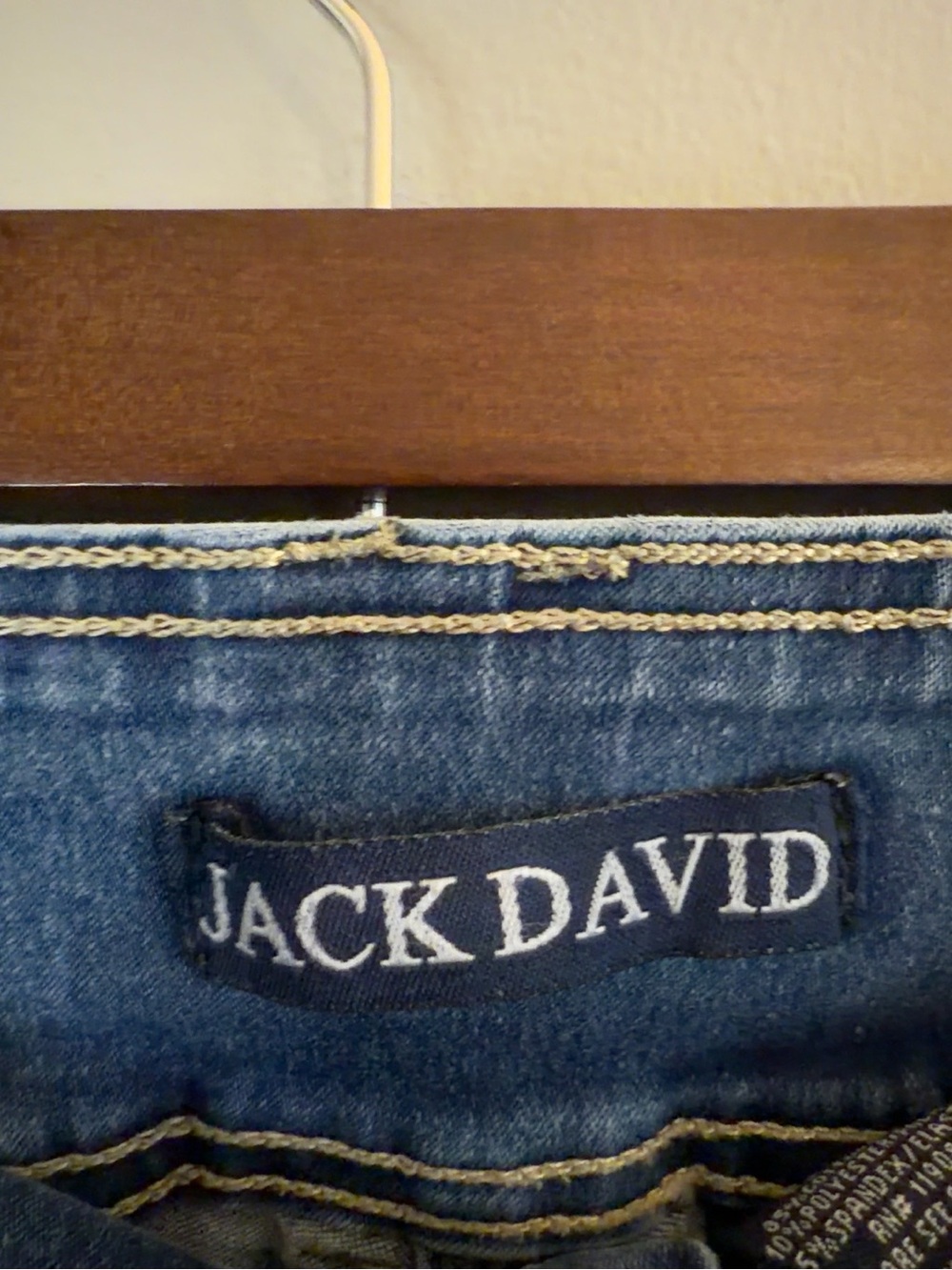 Jack David Juniors Size 5 Flare Jeans Star Embroidered Painted Stretch Denim - Picture 7 of 10